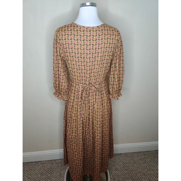 April Cornell Safflower Embroidered Maxi Dress Pockets Prairie Cottage - XXS - Picture 14 of 16